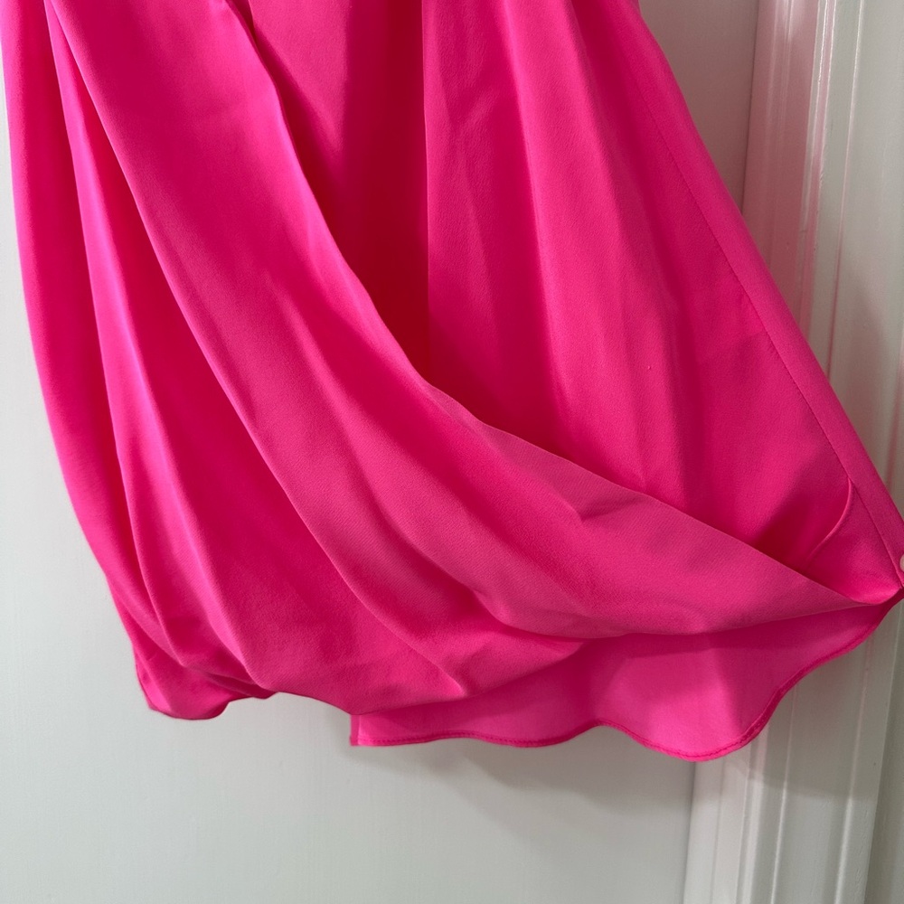 Amanda Uprichard Hot Pink Silk Strappy Camisole Racerback Blouse, Size S - Picture 6 of 7